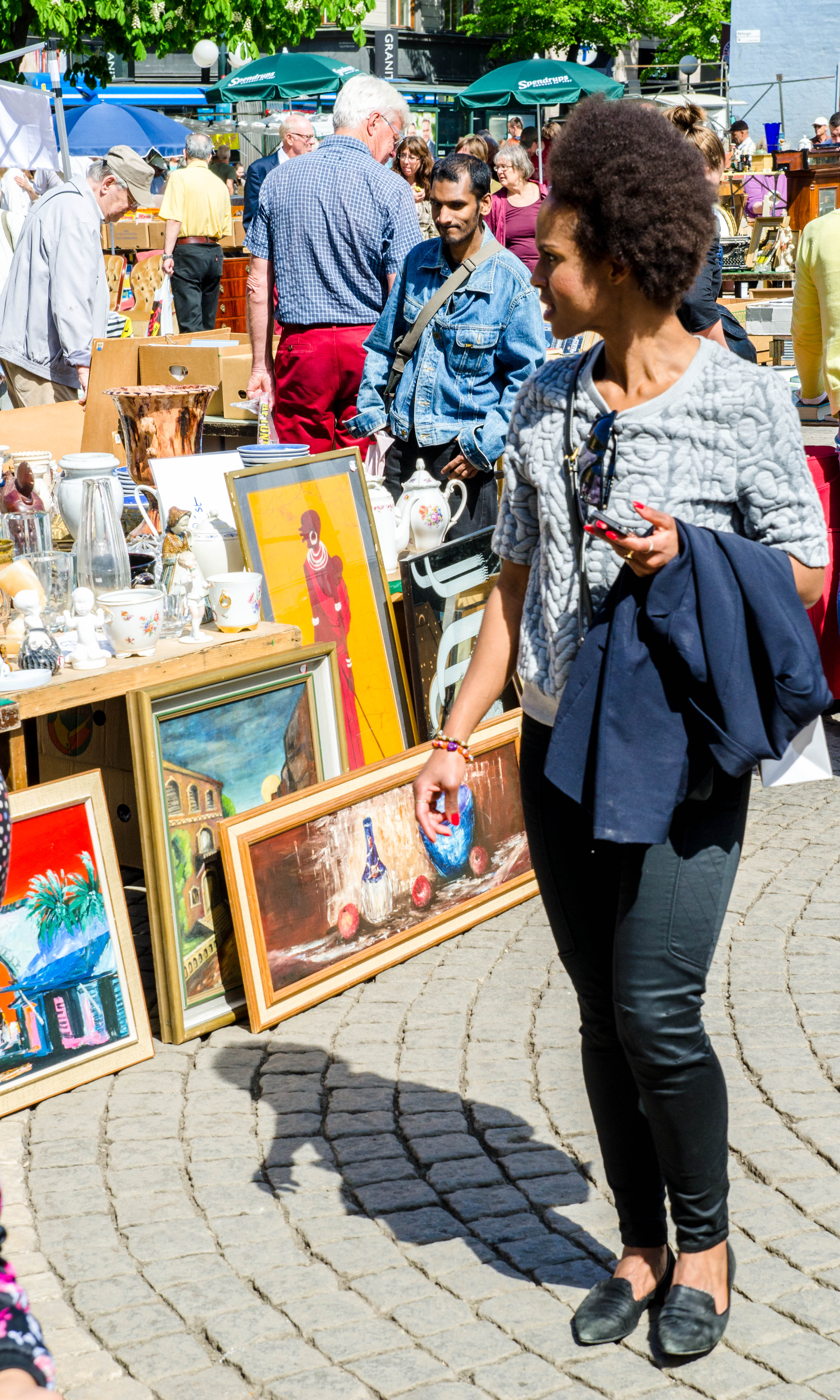 Marknad på Hötorget i Stockholm